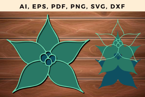 Download Multi Layer Christmas Flower Paper Cut - Flower paper cut Collection