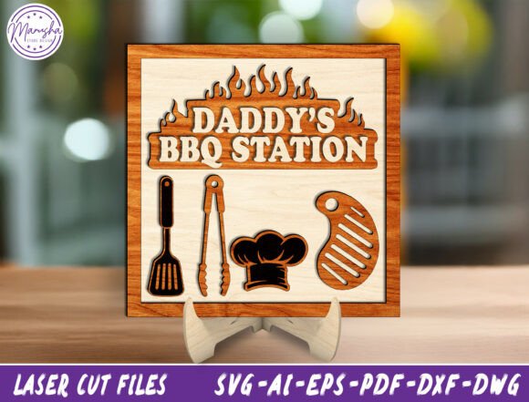 Download Daddy’s BBQ Laser Cut File Svg - Premium Bundle