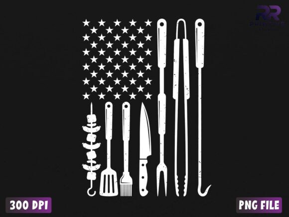 Download BBQ Tools American Flag PNG - Premium Resources