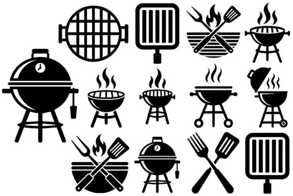 Download BBQ Grill SVG Bundle | Barbecue Grill Ic - Premium Resources