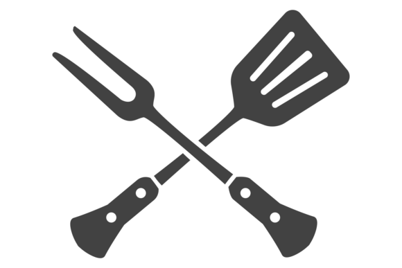 Download Crossed Bbq Tools. Grill Restaurant Blac - Premium Resources